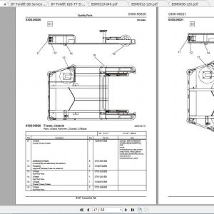 BT Forklift 620 TT Ergomover Spare Parts Catalog Service Manual 2