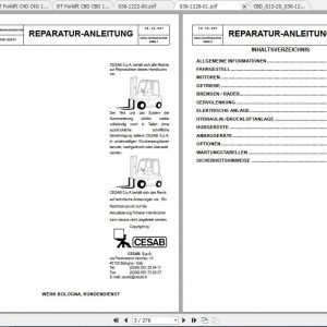BT Forklift C4D C4G 150D 200D Spare Parts Catalog Maintenance Service Manual 3