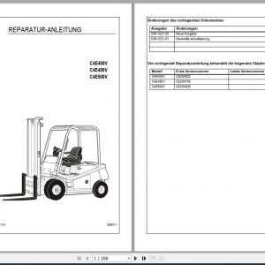 BT Forklift C4E400V C4E450V C4E500V Repair Manual036 1221 01 1