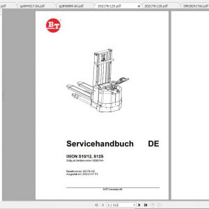 BT Forklift Ixion S 10 Spare Parts Catalog Operator Service Manual 1