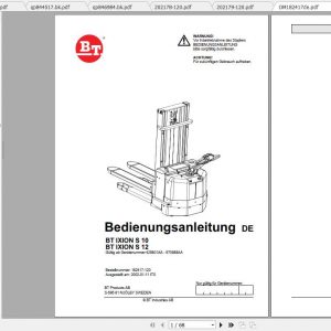 BT Forklift Ixion S 10 Spare Parts Catalog Operator Service Manual 2