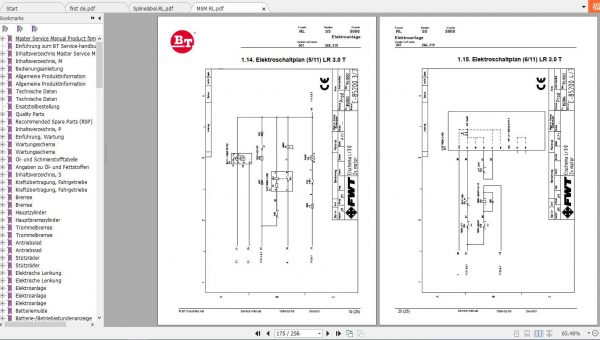 BT Forklift LR20 LR30 LR30T Service Manual164886 120DE 3