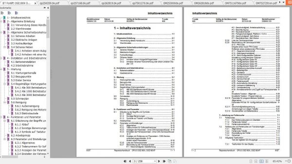 BT Forklift OSE180X OSE180XP Spare Parts Catalog Operator Repair Manual 3
