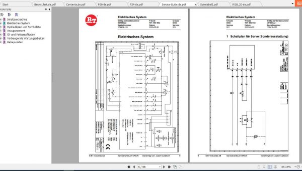 BT Forklift Orion Range W18 W20 P20 P24 Service Manual179418 120DE 3
