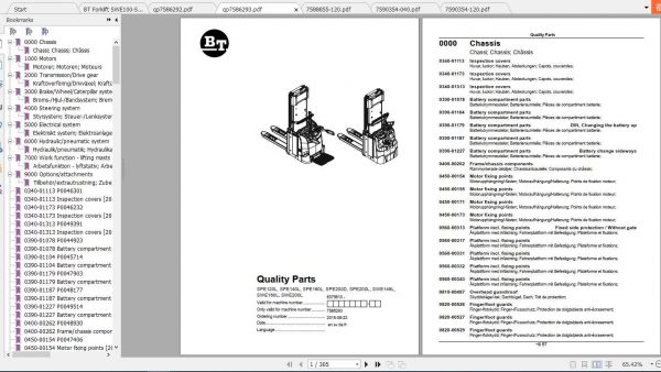 BT Forklift SWE NEU Spare Parts Catalog Operator Service Manual 2