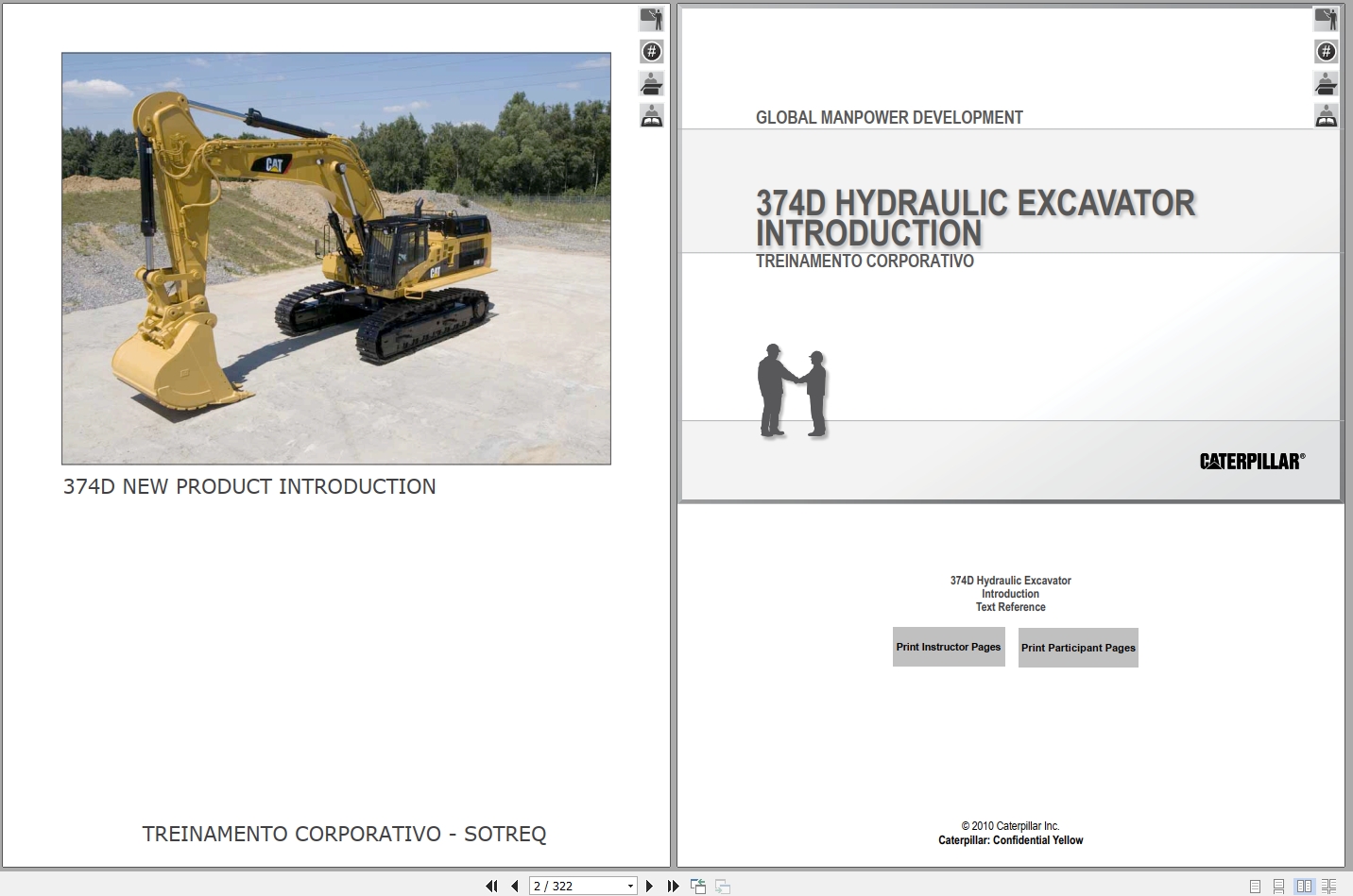 CAT Hydraulic Excavator 374D Introduction 1