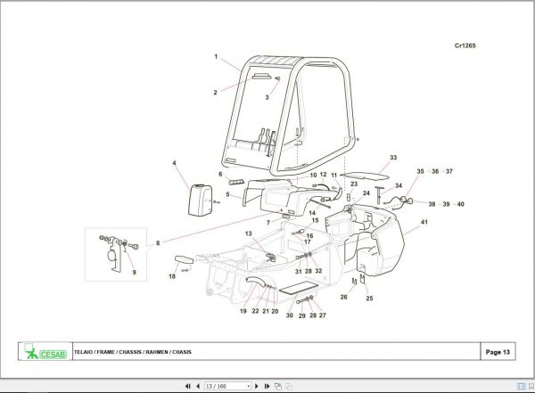 CESAB Blitz 312 Forklift Spare Parts Catalogue0350156 0 3