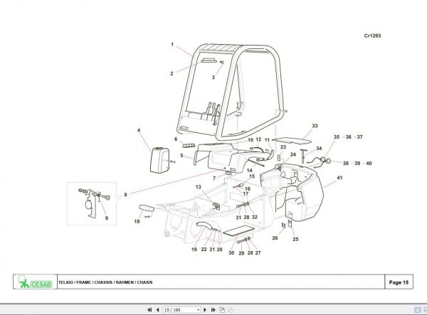 CESAB Blitz 315 Forklift Spare Parts Catalogue0350157 0 3