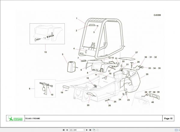 CESAB Blitz 316 Forklift Spare Parts Catalogue0350133 0 3