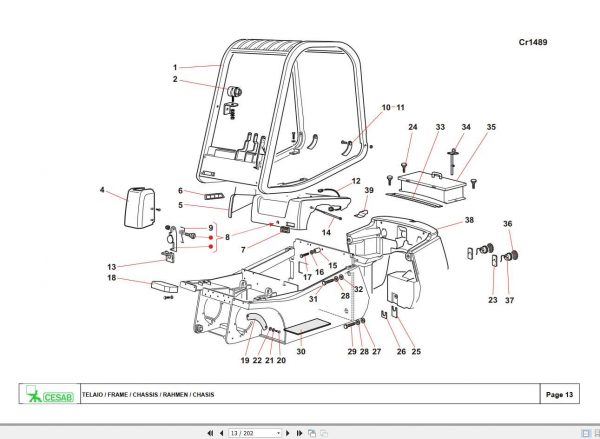 CESAB Blitz Atex 3 4R Forklift Spare Parts Catalogue0350189 3