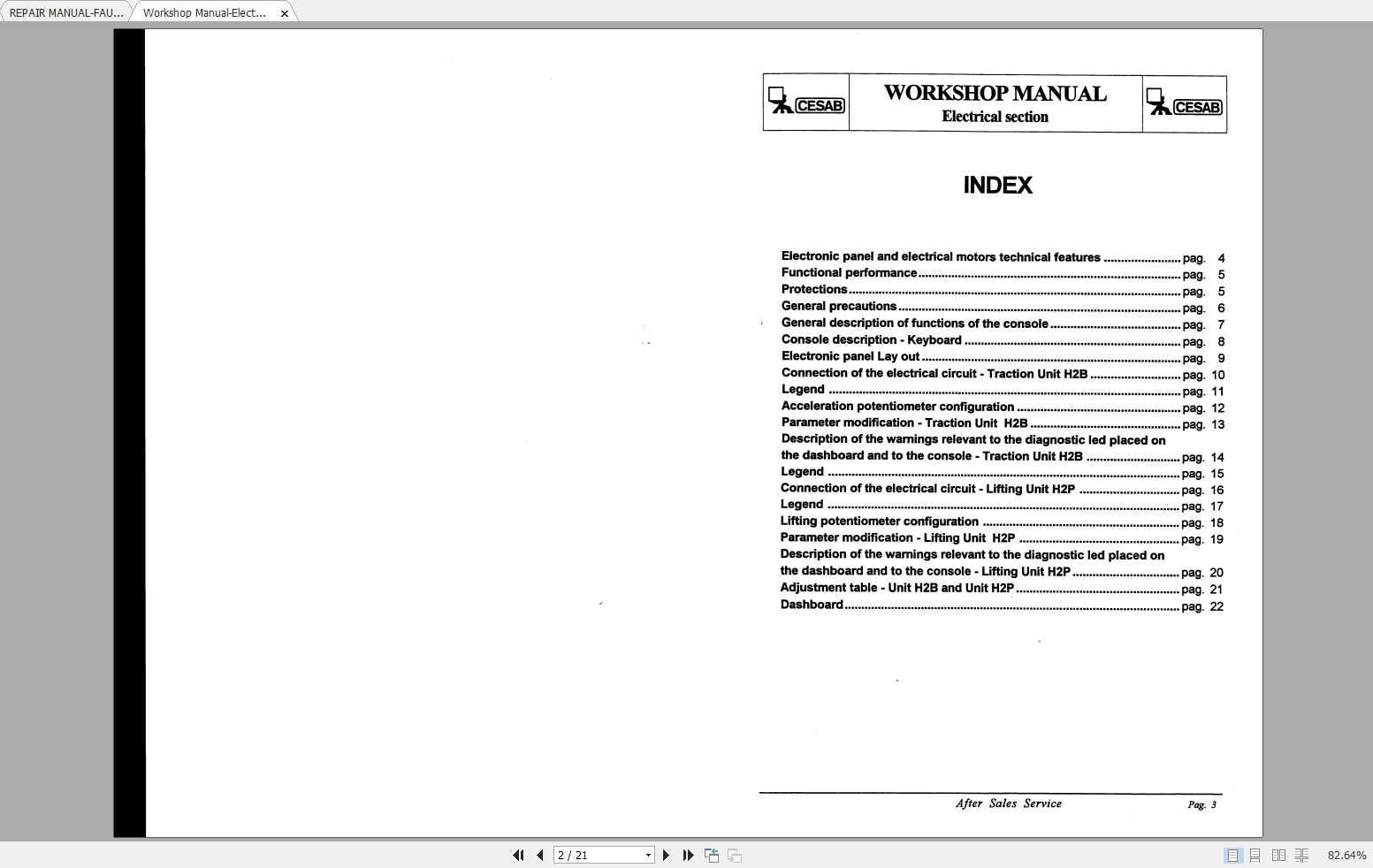 CESAB ECO KL ECO KGA Forklift Service Manual 1