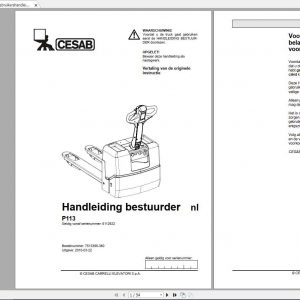 CESAB Electric Pallet Trucks P113 Operators Manuals 1