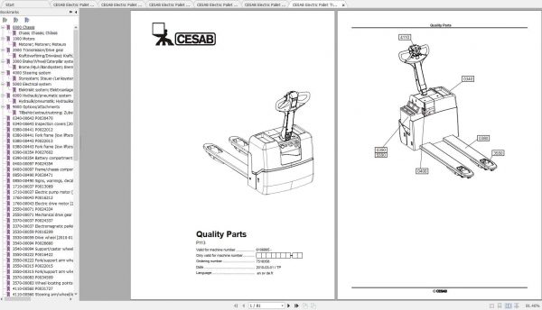 CESAB Electric Pallet Trucks P113 Quality Parts 1
