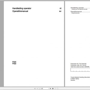 CESAB Electric Pallet Trucks P322 Operators Manual 1