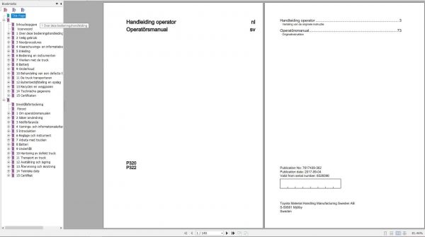 CESAB Electric Pallet Trucks P322 Operators Manual 1