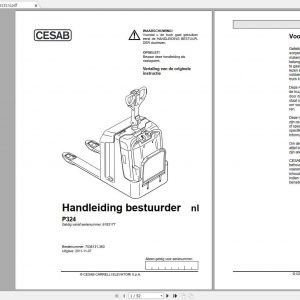 CESAB Electric Pallet Trucks P324 Operators ManualsNL 1