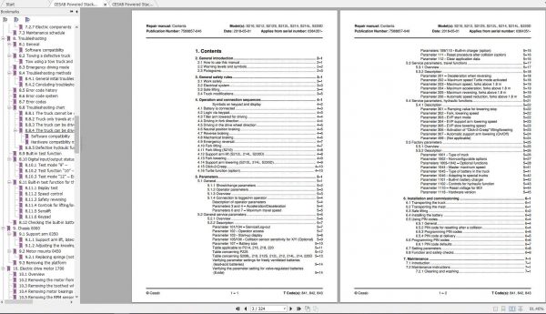 CESAB Powered Stacker Trucks S210 S212 S212S S212L S214 S214L S220D Repair Manuals 2CgAVp