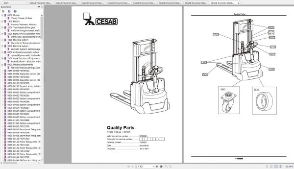 CESAB Powered Stacker Trucks S212L S214L Quality Parts 1