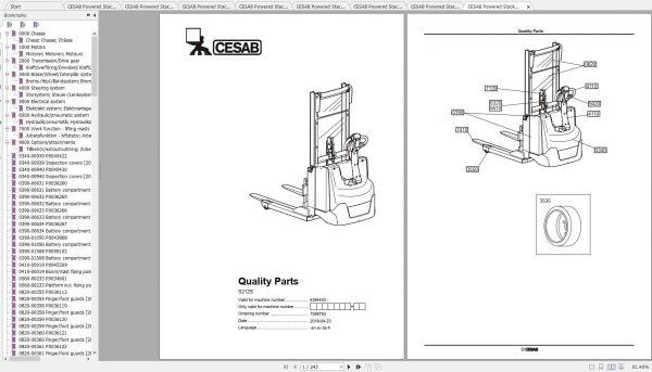CESAB Powered Stacker Trucks S212S Quality Parts 1