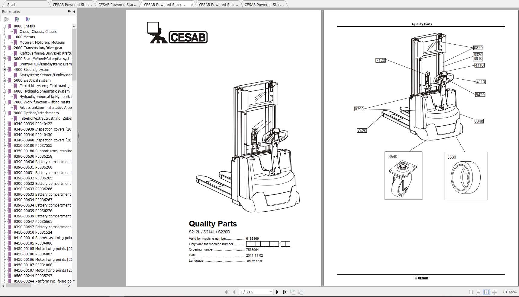 CESAB Powered Stacker Trucks S220D Quality Parts 1