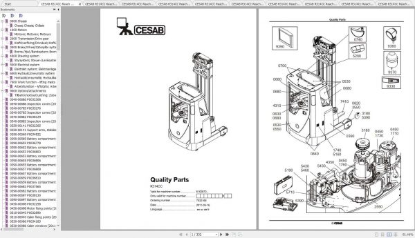 CESAB Reach Trucks R314CC Quality Parts 1