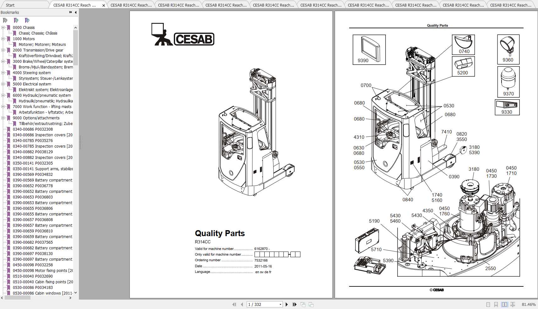 CESAB Reach Trucks R314CC Quality Parts 1