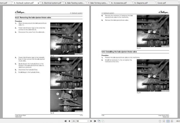 Challenger NA 2240 2290 Large Square Baler Service Manual79036163E3