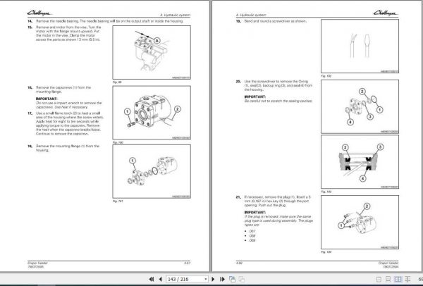 Challenger NA 5400 Draper Header Service Manual79037259A 3