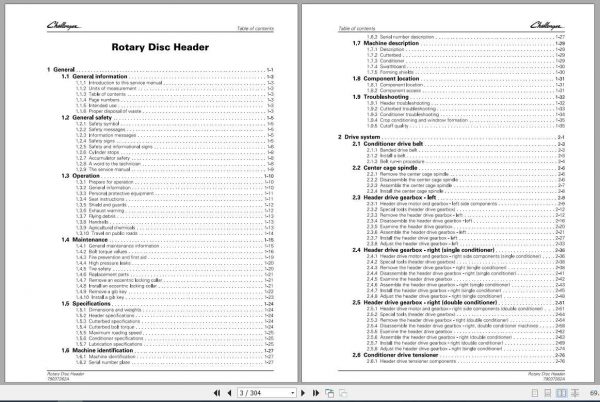 Challenger NA 9295 9296 Rotary Disc Header Service Manual2