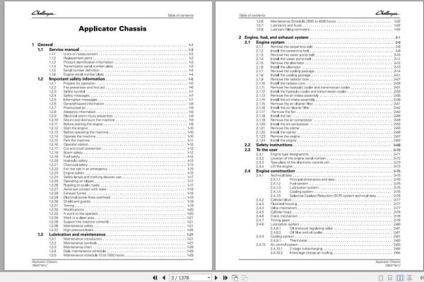 Challenger NA Applicators TG8400C Chassis Service Manual 3