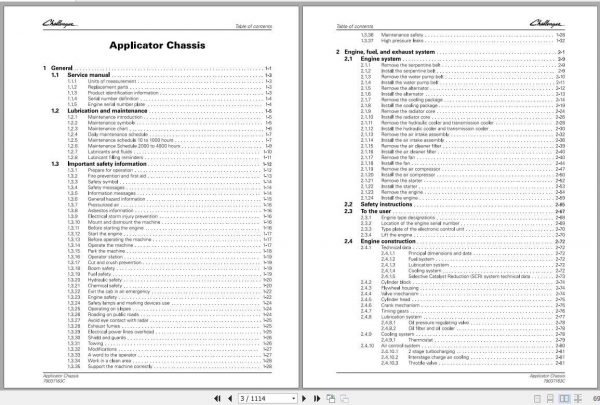 Challenger NA Applicators TG9300C Chassis Service Manual79037163C 2
