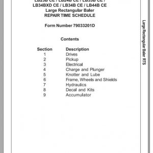 Challenger NA LB23B LB44B Large Rectangular Baler Service Manual1