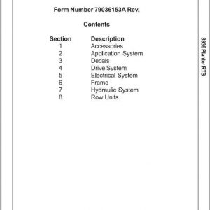 Challenger NA Planter 8936 Repair Time Schedule79036153A 1