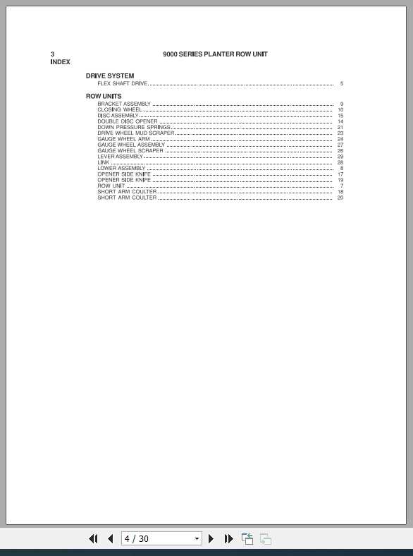 Challenger NA Planter 9000 Series Row Unit Repair Time Schedule79036385A 2