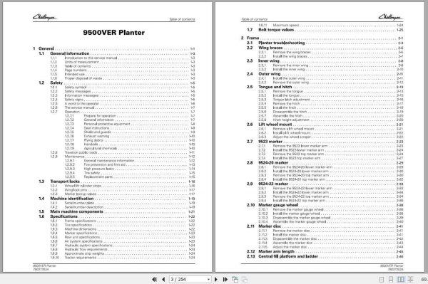 Challenger NA Planter 9523VER 9524VER Service Manual79037353A 2