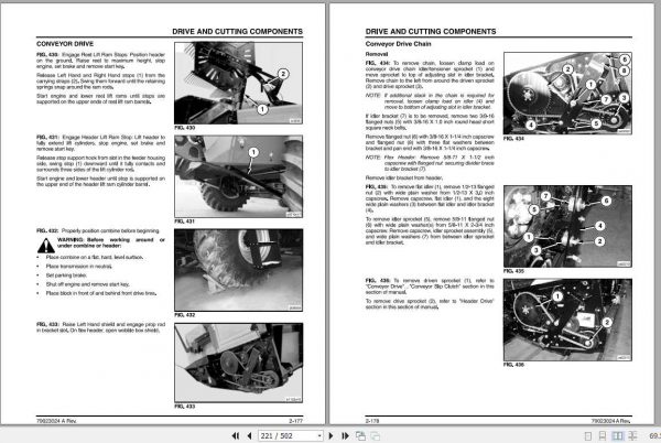 Challenger NA RH FH Grain Header Service Manual79023024A 3