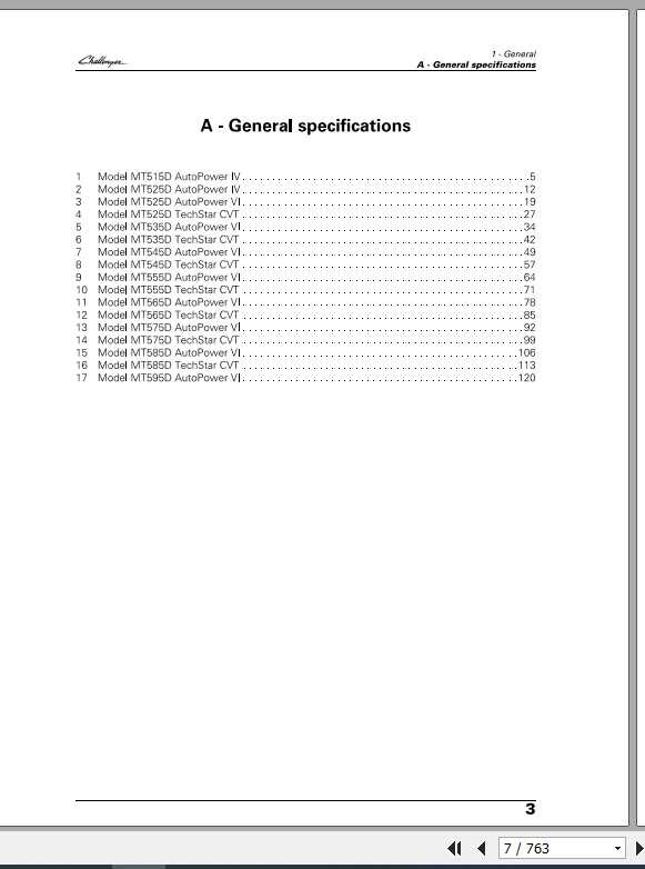 Challenger NA Tractor MT515D MT595D Technical Service Book 2