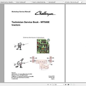 Challenger NA Tractor MT515E MT595E Technical Service Book 1