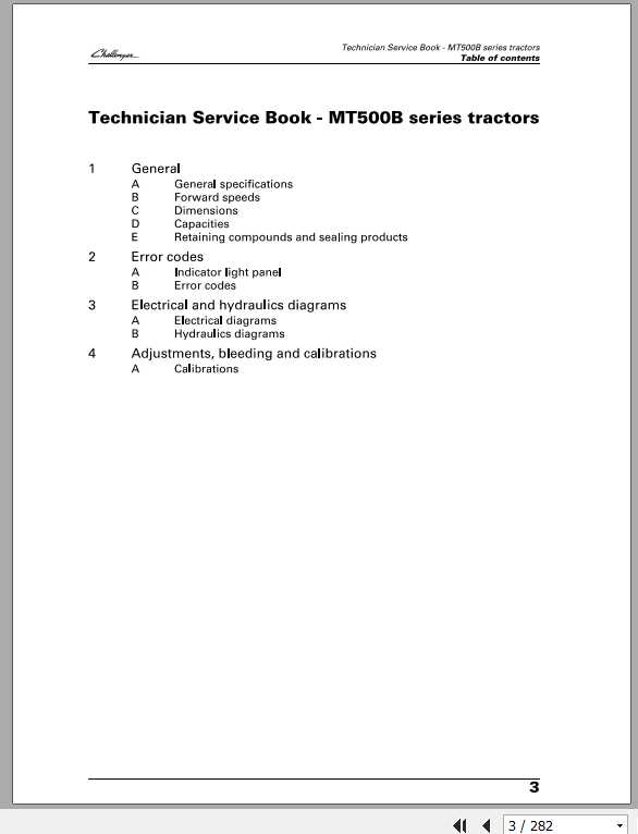 Challenger NA Tractor MT525B MT595B Technical Service Book 2