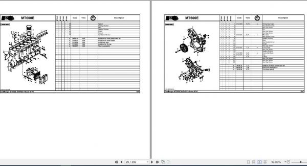 Challenger NA Tractor MT645E MT685E Repair Time ScheduleACT0013230 3