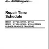 Challenger NA Tractor MT735 MT855 Repair Time Schedule 1
