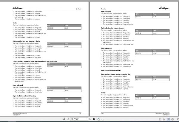 Challenger NA Tractor MT945E MT955E MT965E MT975E Workshop Service Manual 2
