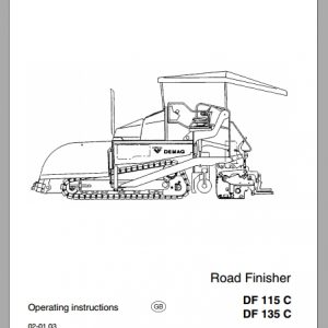 Demag Svedala Road Finisher DF115CDF135C Operating InstructionEN