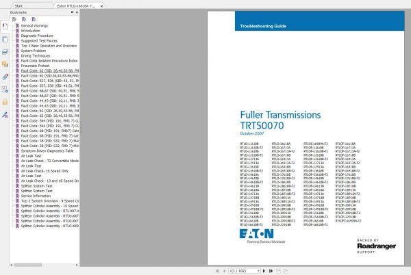 Eaton Transmission PDF 314GB Service Manual Full DVD 9 1
