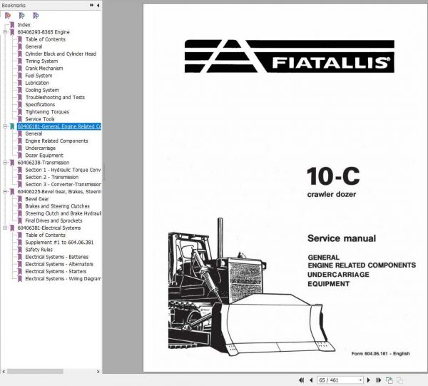 Fiat Allis 10C Dozer Service Manual73158153 2