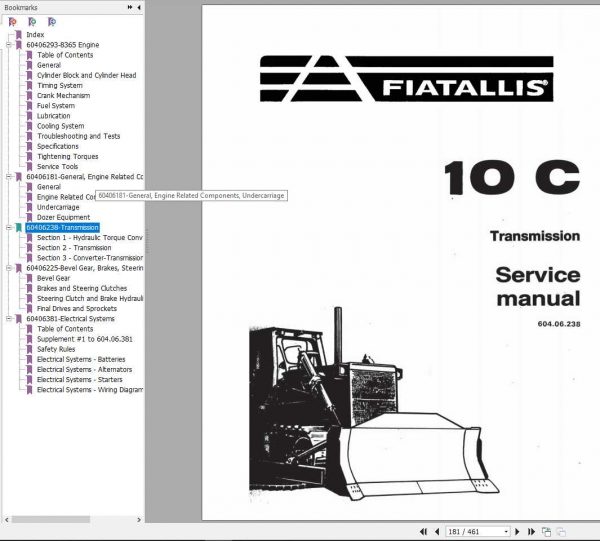 Fiat Allis 10C Dozer Service Manual73158153 3