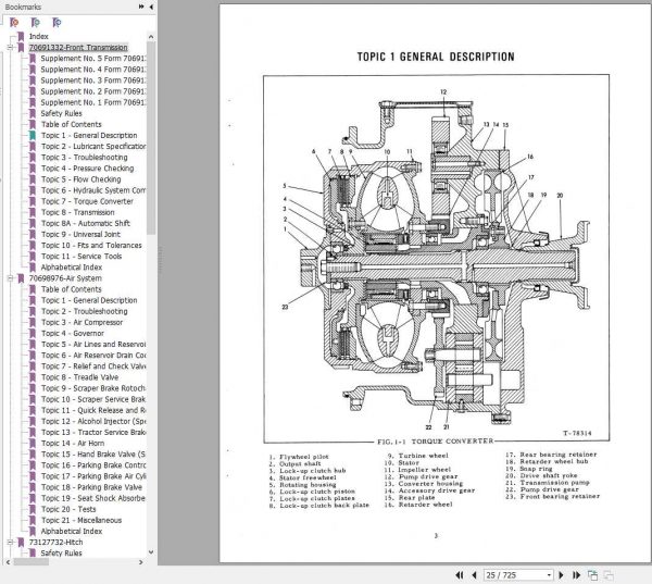 Fiat Allis 261B Tractor Scraper Service Manual73158167 3