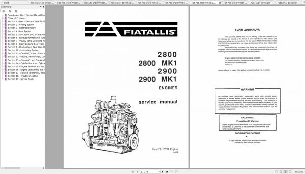 Fiat Allis 345B Wheel Loader Service Manuals 4