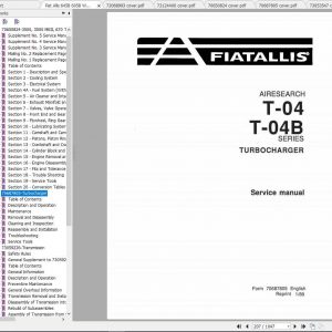 Fiat Allis 645B 605B Wheel Loader Service Manual73061033 2