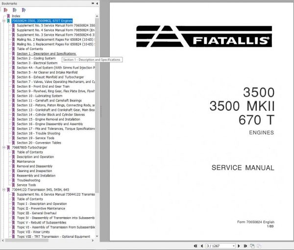 Fiat Allis 645 Wheel Loader Service Manual73058627 2